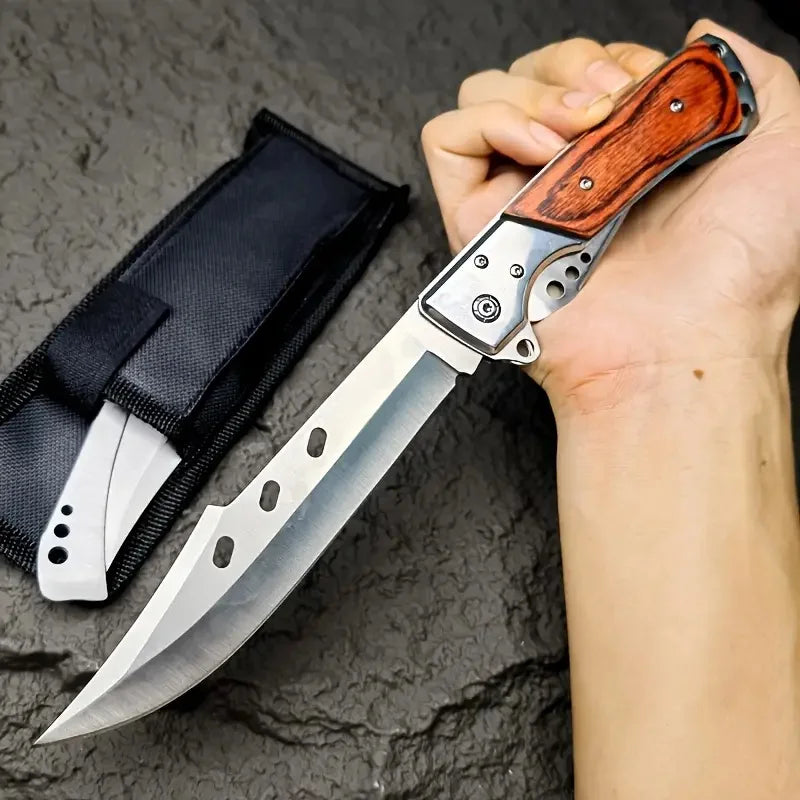 Doom Blade Swallowtail Outdoor Folding Knife With Nylon Sheath