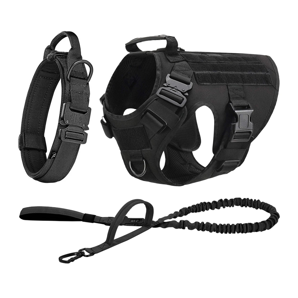 Tactical Nylon Dog Harness With Padded Support During Walks
