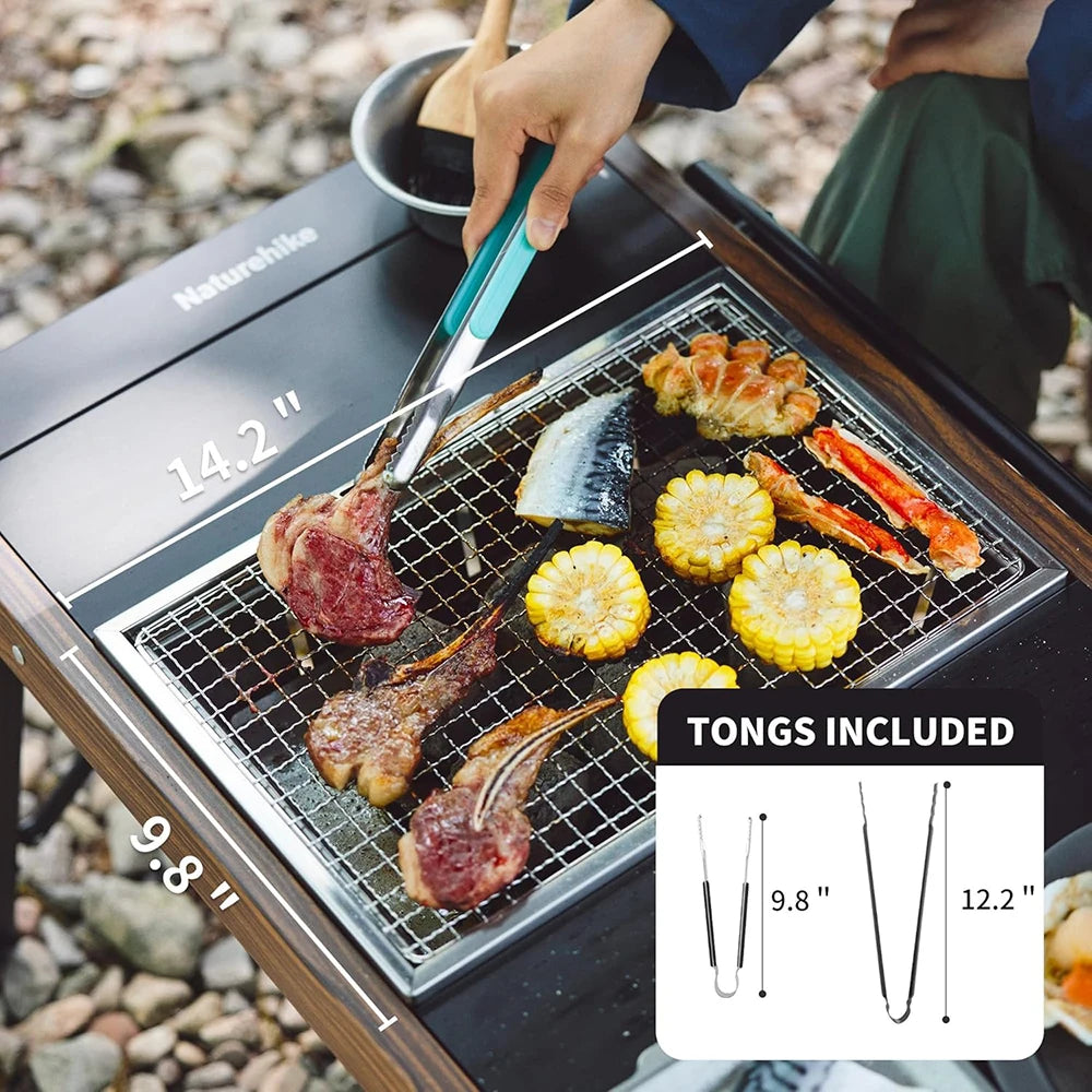 Naturehike Portable Folding Charcoal Barbecue Grill With Tongs