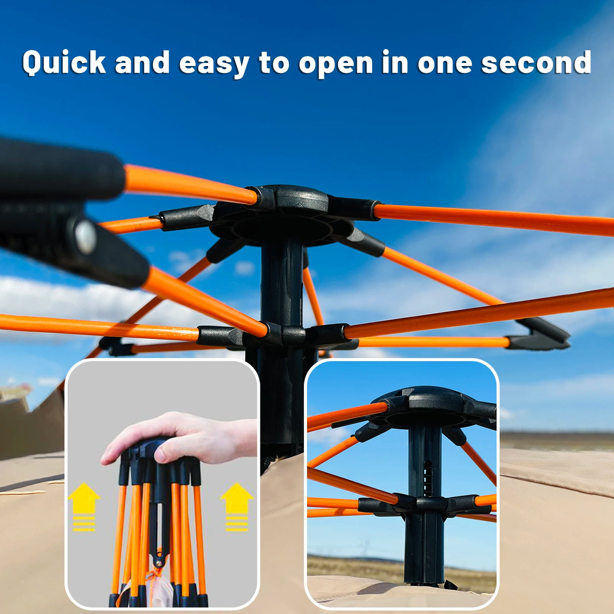 Pakicetus Automatic Pop Up Camping Tent Quick Setup Portable Shelter