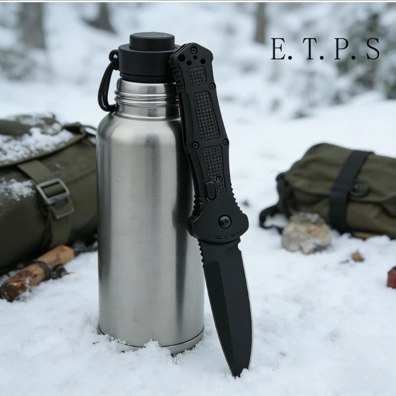 DIY Folding Pocket Knife Drop Point Blade Camping Tool