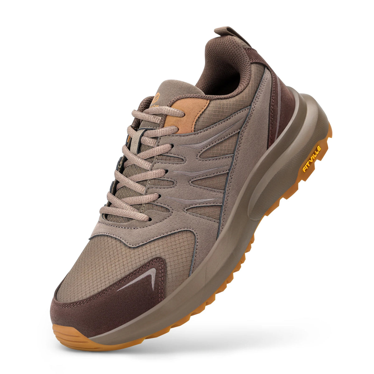 Fitville Men Wide Toe Box Lightweight Hiking Walking Athletic Shoes