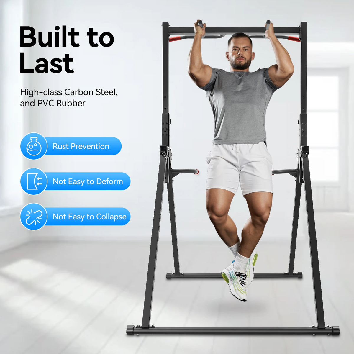 Heavy Duty Adjustable Foldable Pull Up Station For Gym