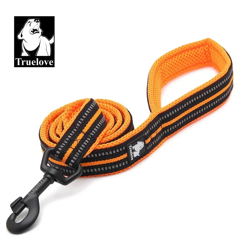 TrueLove Reflective Padded Nylon Mesh Soft Dog Walking Leash