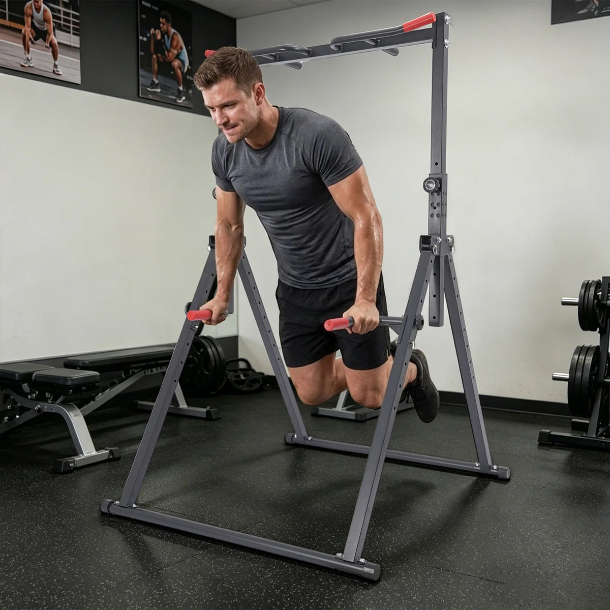 Heavy Duty Adjustable Foldable Pull Up Station For Gym
